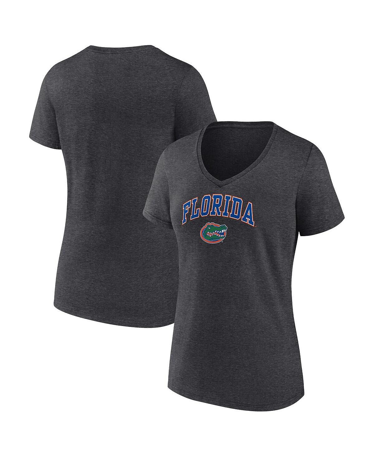Женская футболка с v-образным вырезом и фирменным логотипом Heather Charcoal Florida Gators Evergreen Campus Fanatics
Женская футболка с v-образным вырезом и фирменным логотипом Heather Charcoal Florida Gators Evergreen Campus Fanatics