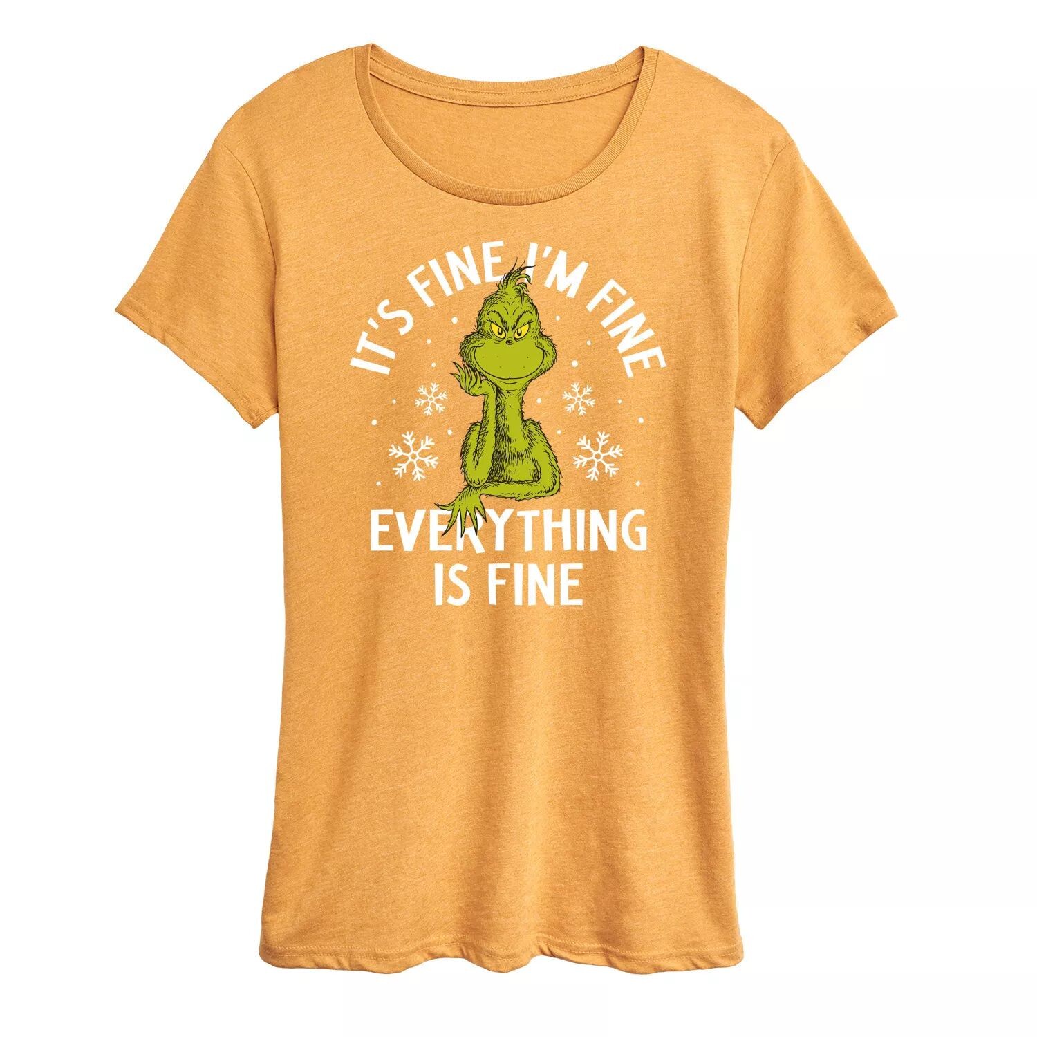 Женская футболка с рисунком Dr. Seuss Grinch It's Fine I'm Fine Licensed Character
Женская футболка с рисунком Dr. Seuss Grinch It's Fine I'm Fine Licensed Character