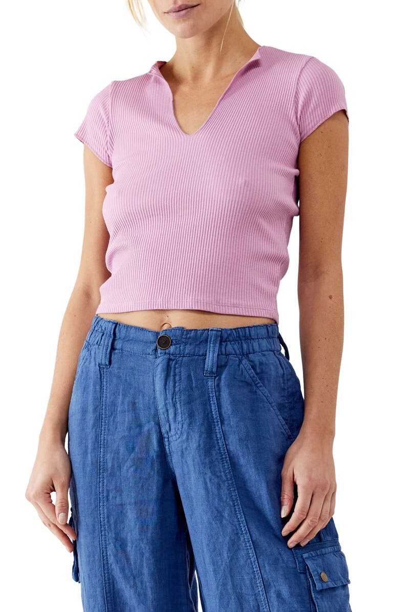 Укороченный топ из эластичного хлопка с вырезом Nola BDG URBAN OUTFITTERS, розовый
Укороченный топ из эластичного хлопка с вырезом Nola BDG URBAN OUTFITTERS, розовый
