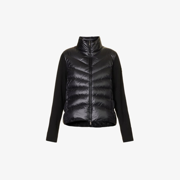 Пуховик классического кроя с воротником-воронкой и фирменной нашивкой Moncler, черный
Пуховик классического кроя с воротником-воронкой и фирменной нашивкой Moncler, черный