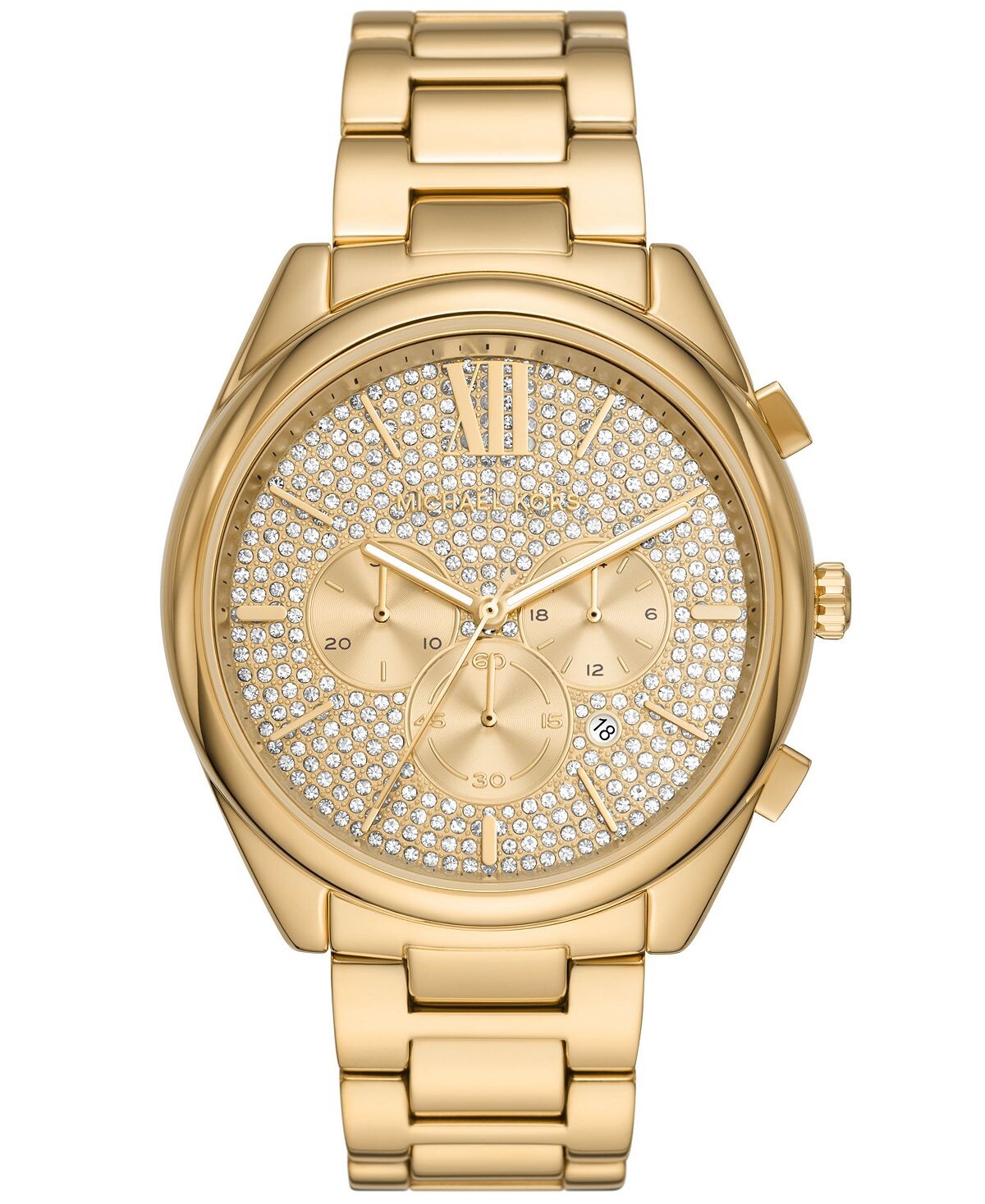 Мужские часы Langford Chronograph с золотистым браслетом из нержавеющей стали, 45 мм Michael Kors
Мужские часы Langford Chronograph с золотистым браслетом из нержавеющей стали, 45 мм Michael Kors