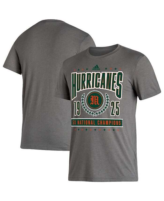 Мужская футболка с древесным углем Miami Hurricanes 5X National Champions Reminisce Tri-Blend adidas, серый
Мужская футболка с древесным углем Miami Hurricanes 5X National Champions Reminisce Tri-Blend adidas, серый