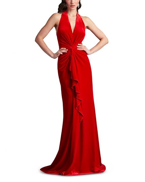 Бархатное платье с лямкой на шее и закрученной передней частью Tadashi Shoji, цвет Red
Бархатное платье с лямкой на шее и закрученной передней частью Tadashi Shoji, цвет Red