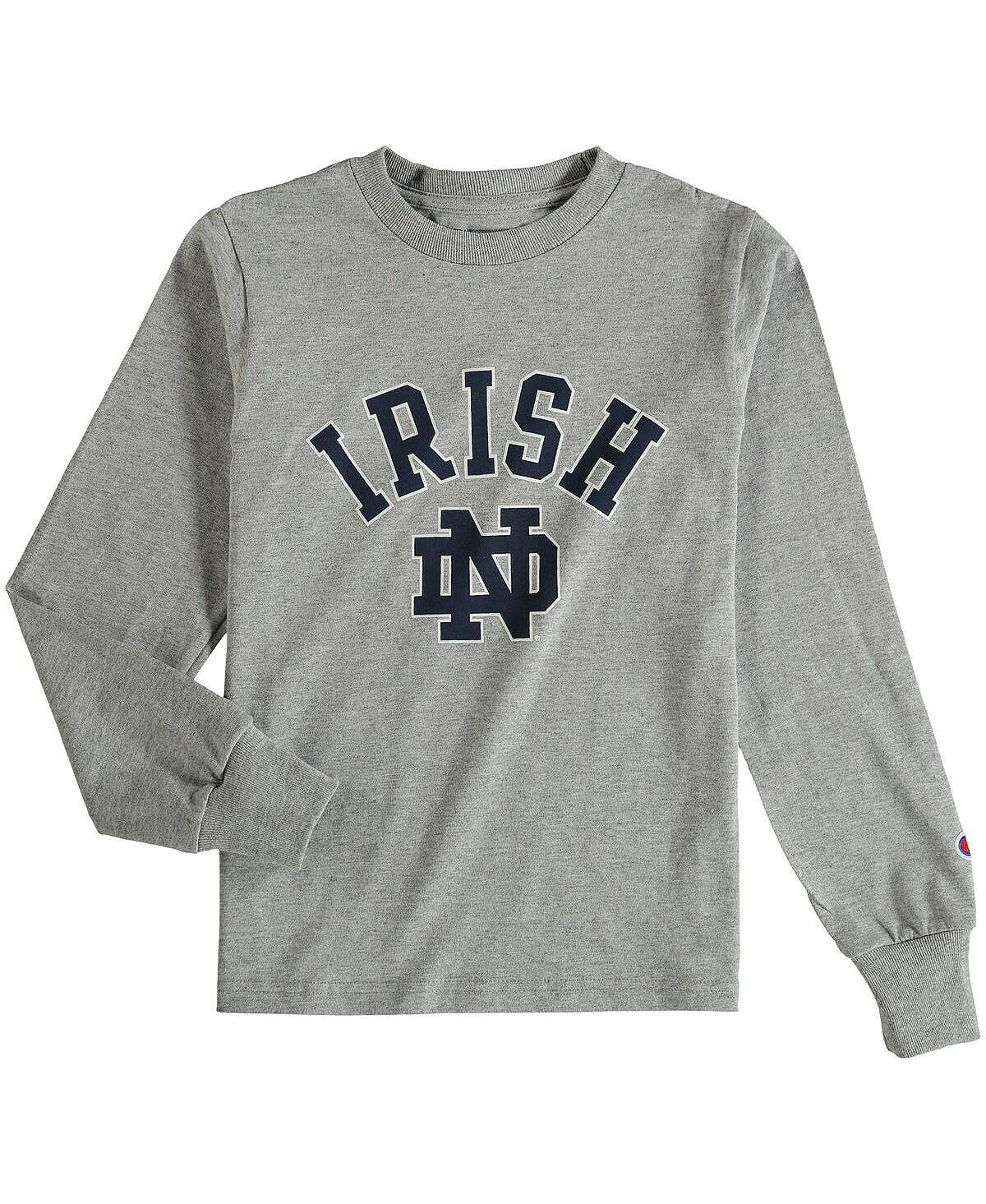 Серая футболка с длинными рукавами и логотипом Big Boys Notre Dame Fighting Irish Arch Champion
Серая футболка с длинными рукавами и логотипом Big Boys Notre Dame Fighting Irish Arch Champion