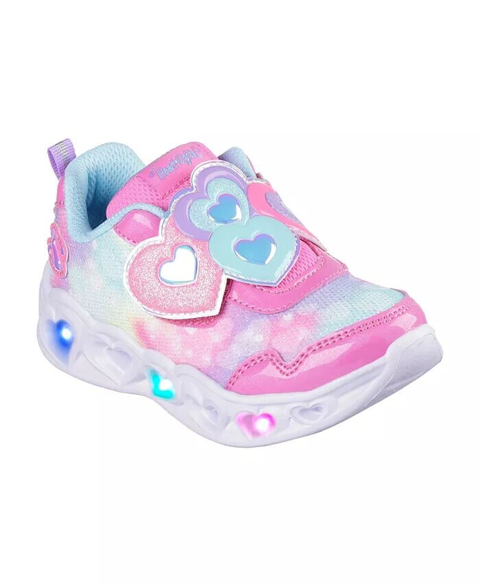 Toddler Girls Heart Lights — повседневные кроссовки Lovin Reflection со светящимся ремешком и ремешком от Finish Line Skechers, розовый
Toddler Girls Heart Lights — повседневные кроссовки Lovin Reflection со светящимся ремешком и ремешком от Finish Line Skechers, розовый