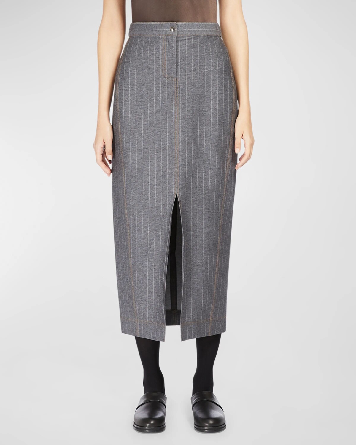 Юбка миди в тонкую полоску Breda с разрезом спереди Max Mara Leisure, цвет Medium Grey
Юбка миди в тонкую полоску Breda с разрезом спереди Max Mara Leisure, цвет Medium Grey