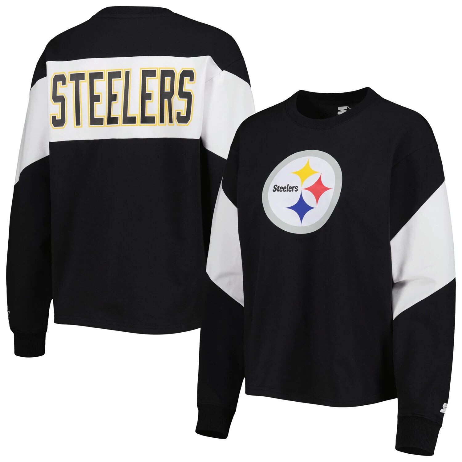 Женская укороченная футболка Tri-Blend с длинными рукавами Pittsburgh Steelers Insight черного цвета для начинающих Starter
Женская укороченная футболка Tri-Blend с длинными рукавами Pittsburgh Steelers Insight черного цвета для начинающих Starter