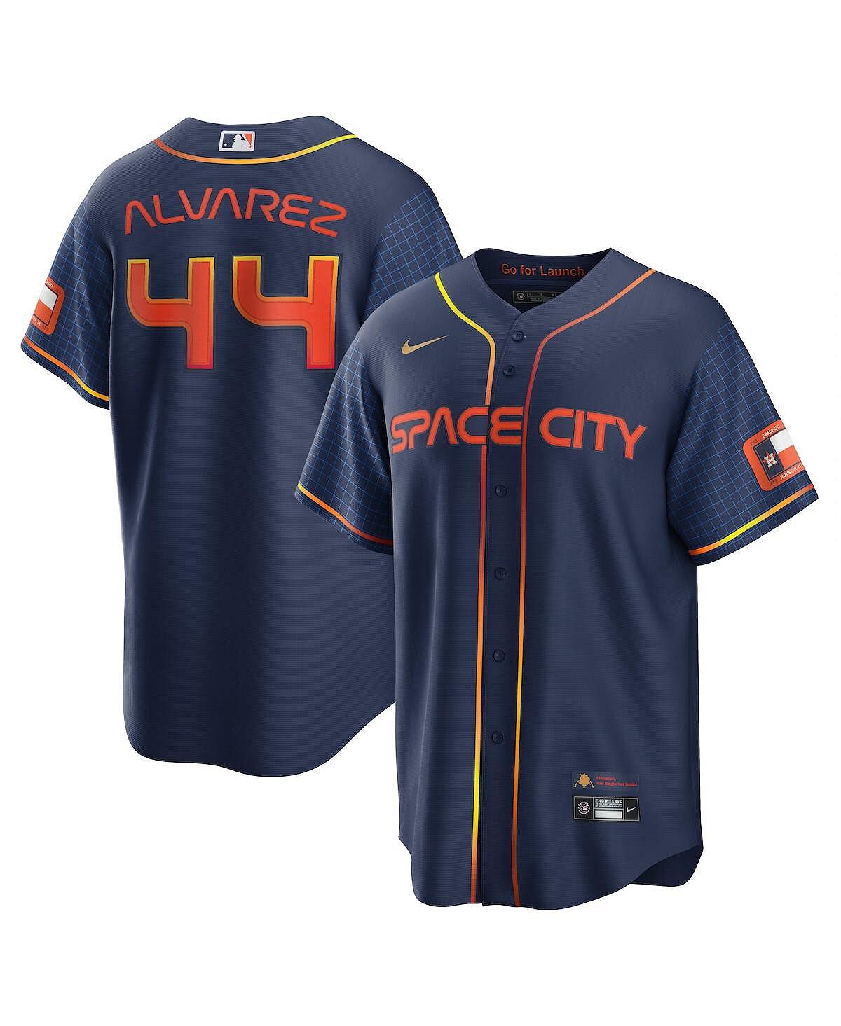 Мужская рубашка игрока Yordan Alvarez Navy Houston Astros 2022 City Connect Replica Player Nike
Мужская рубашка игрока Yordan Alvarez Navy Houston Astros 2022 City Connect Replica Player Nike