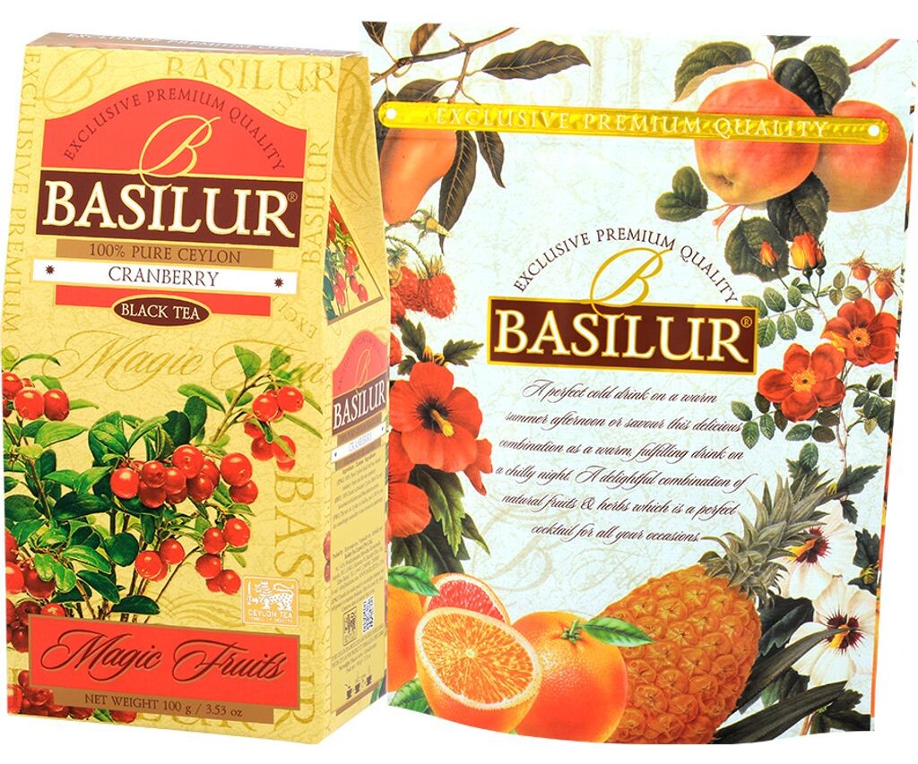 Черный чай BASILUR с Цейлона из крупных листьев оранжевого пеко с добавлением клюквы 100 г
Черный чай BASILUR с Цейлона из крупных листьев оранжевого пеко с добавлением клюквы 100 г