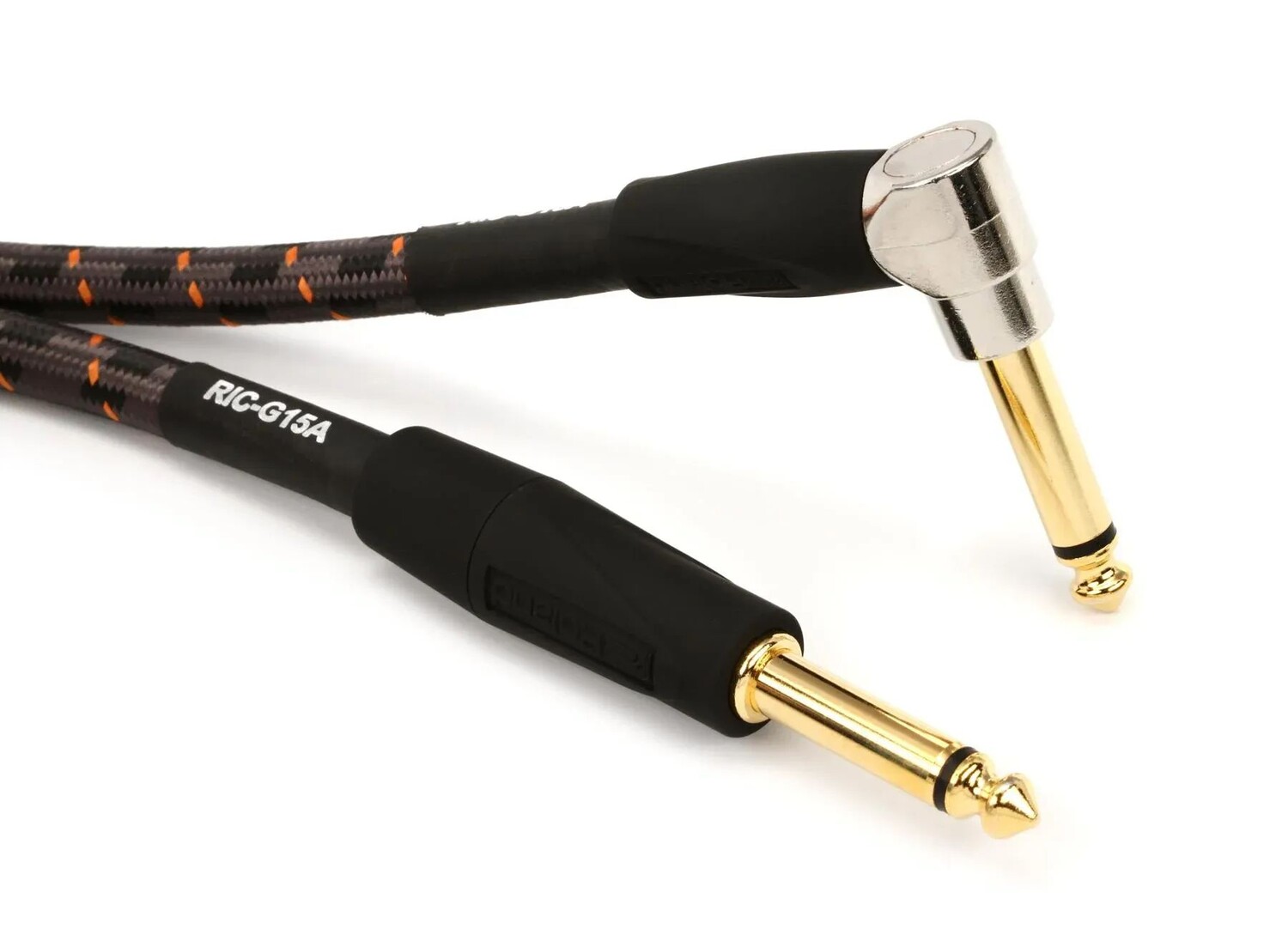 Roland RIC-G15A Gold Series, прямой и угловой инструментальный кабель — 15 футов
Roland RIC-G15A Gold Series, прямой и угловой инструментальный кабель — 15 футов