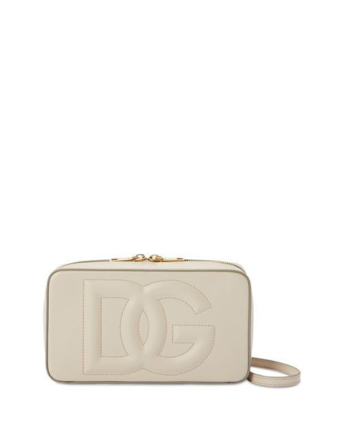 

Кожаное плечо через плечо с логотипом Dolce & Gabbana, цвет Ivory/Cream