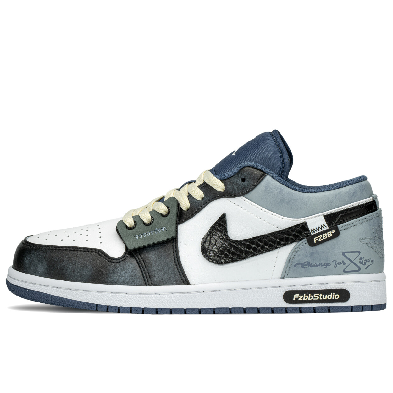 Кроссовки Air Jordan 1 Vintage Basketball Shoes Men Low-top Black/Blue, синий/черный 
Кроссовки Air Jordan 1 Vintage Basketball Shoes Men Low-top Black/Blue, синий/черный