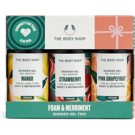 Гель для душа Foam And Merriment Trio Mini Gift, веганский гель для душа, The Body Shop
Гель для душа Foam And Merriment Trio Mini Gift, веганский гель для душа, The Body Shop