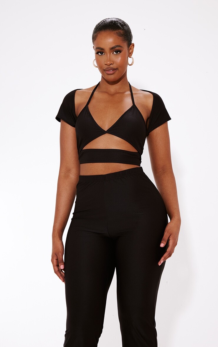PrettyLittleThing Черный обтягивающий укороченный топ без косточек без косточек с короткими рукавами
PrettyLittleThing Черный обтягивающий укороченный топ без косточек без косточек с короткими рукавами