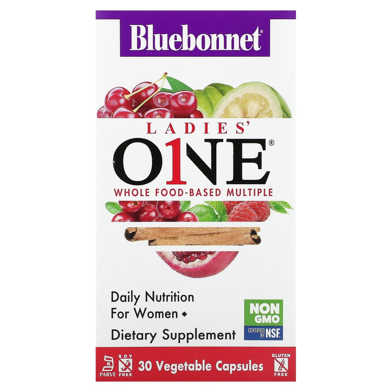 Ladies 'ONE, комплексные продукты на основе цельных продуктов, 30 растительных капсул, Bluebonnet Nutrition
Ladies 'ONE, комплексные продукты на основе цельных продуктов, 30 растительных капсул, Bluebonnet Nutrition