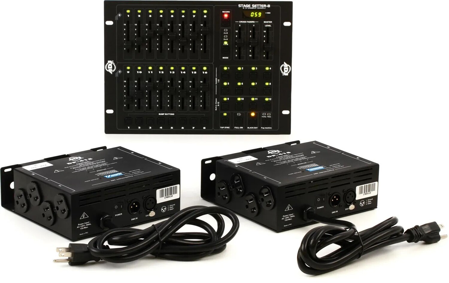Комплект контроллера освещения ADJ Stage Pak 1 с Stage Setter-8 и двумя диммерами DP-415
Комплект контроллера освещения ADJ Stage Pak 1 с Stage Setter-8 и двумя диммерами DP-415