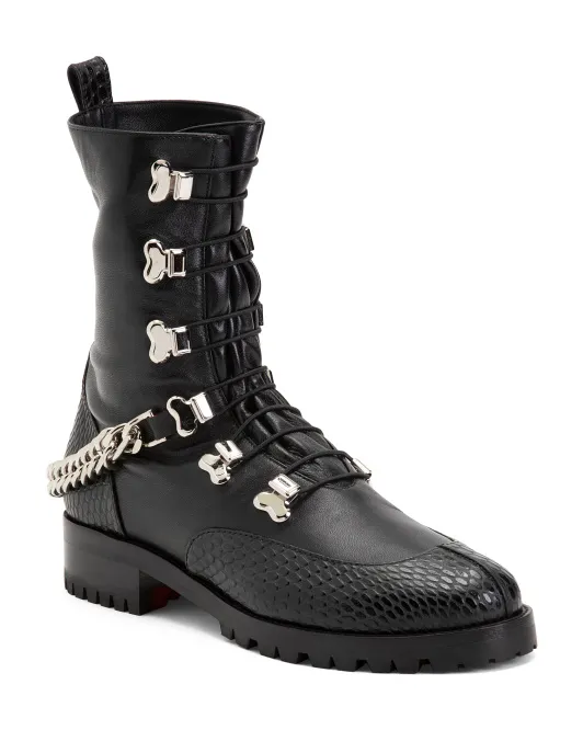 Кожаные ботильоны с ремешком-цепочкой Made In Italy Horse Guarda Christian Louboutin, черный
Кожаные ботильоны с ремешком-цепочкой Made In Italy Horse Guarda Christian Louboutin, черный