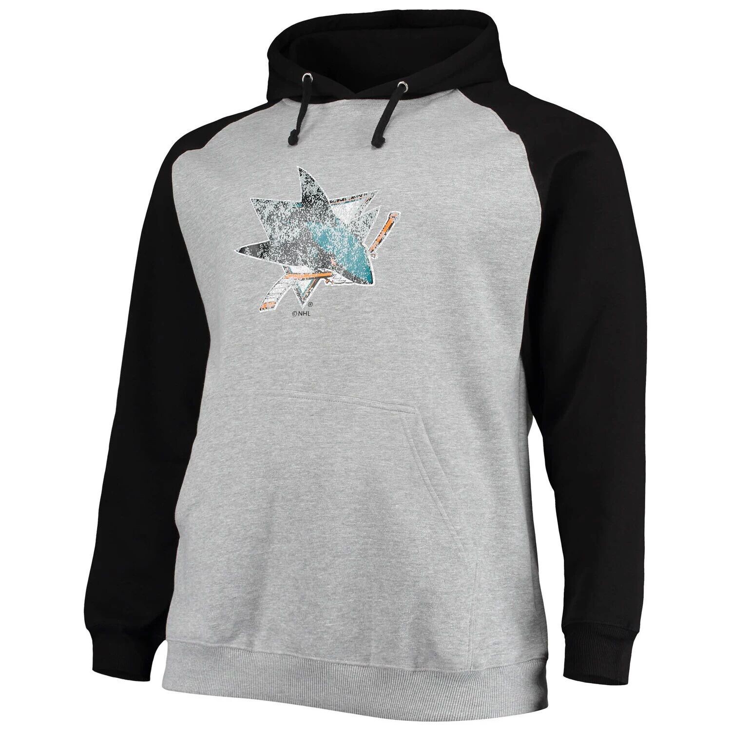 Мужская фирменная толстовка с капюшоном серого/черного цвета с принтом San Jose Sharks Big & Tall реглан Fanatics, Черный
Мужская фирменная толстовка с капюшоном серого/черного цвета с принтом San Jose Sharks Big & Tall реглан Fanatics, Черный