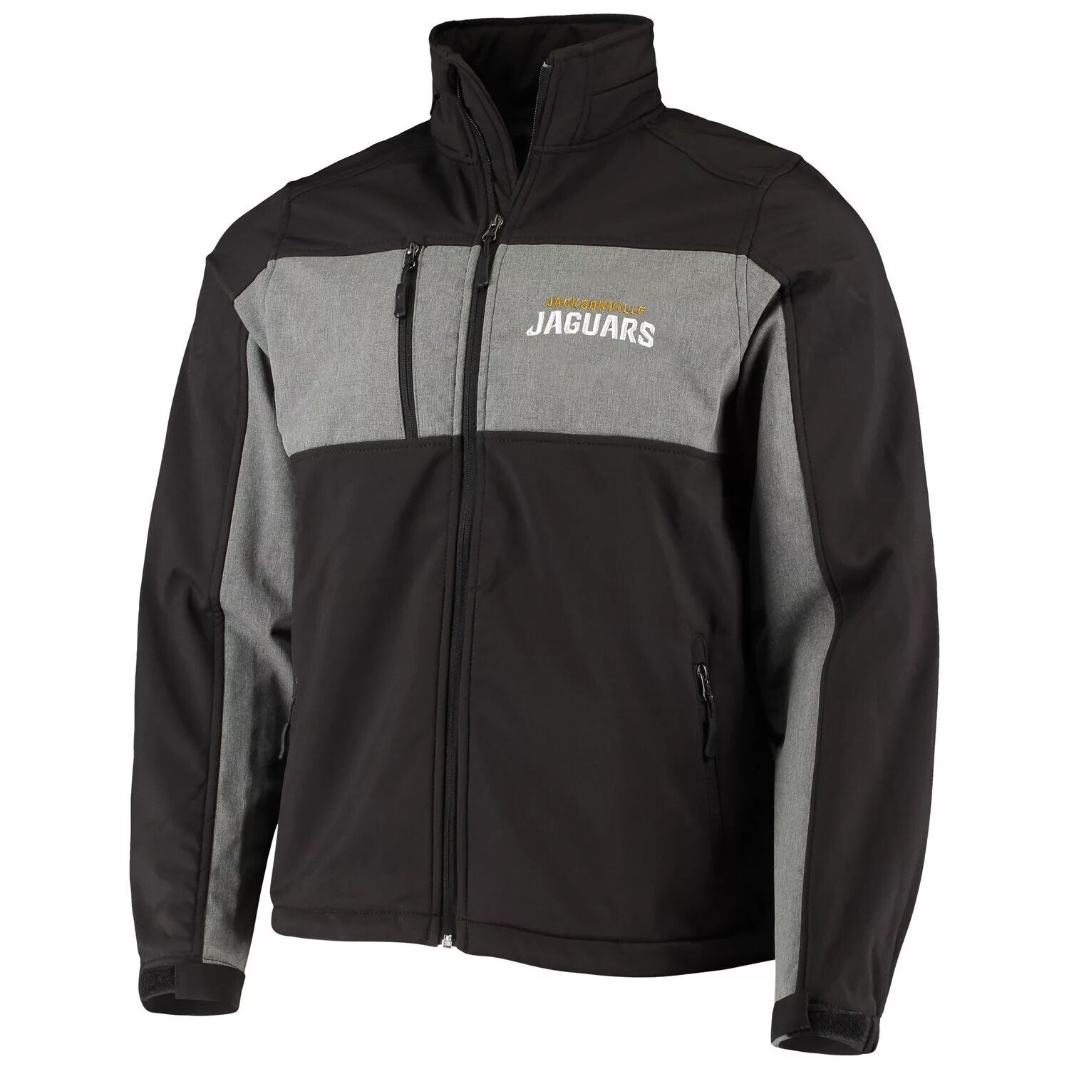 Мужская черная куртка Dunbrooke Jaguars Circle Zephyr Softshell с молнией во всю длину
Мужская черная куртка Dunbrooke Jaguars Circle Zephyr Softshell с молнией во всю длину