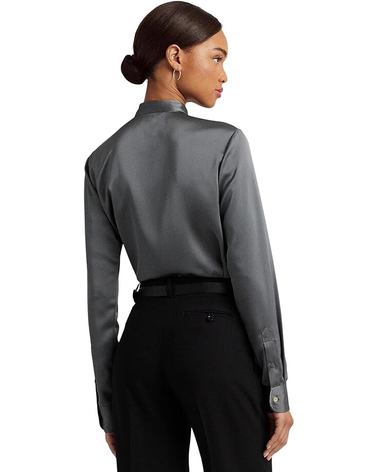 Рубашка LAUREN Ralph Lauren Ruffle-Trim Satin Charmeuse Shirt, цвет Modern Slate
Рубашка LAUREN Ralph Lauren Ruffle-Trim Satin Charmeuse Shirt, цвет Modern Slate