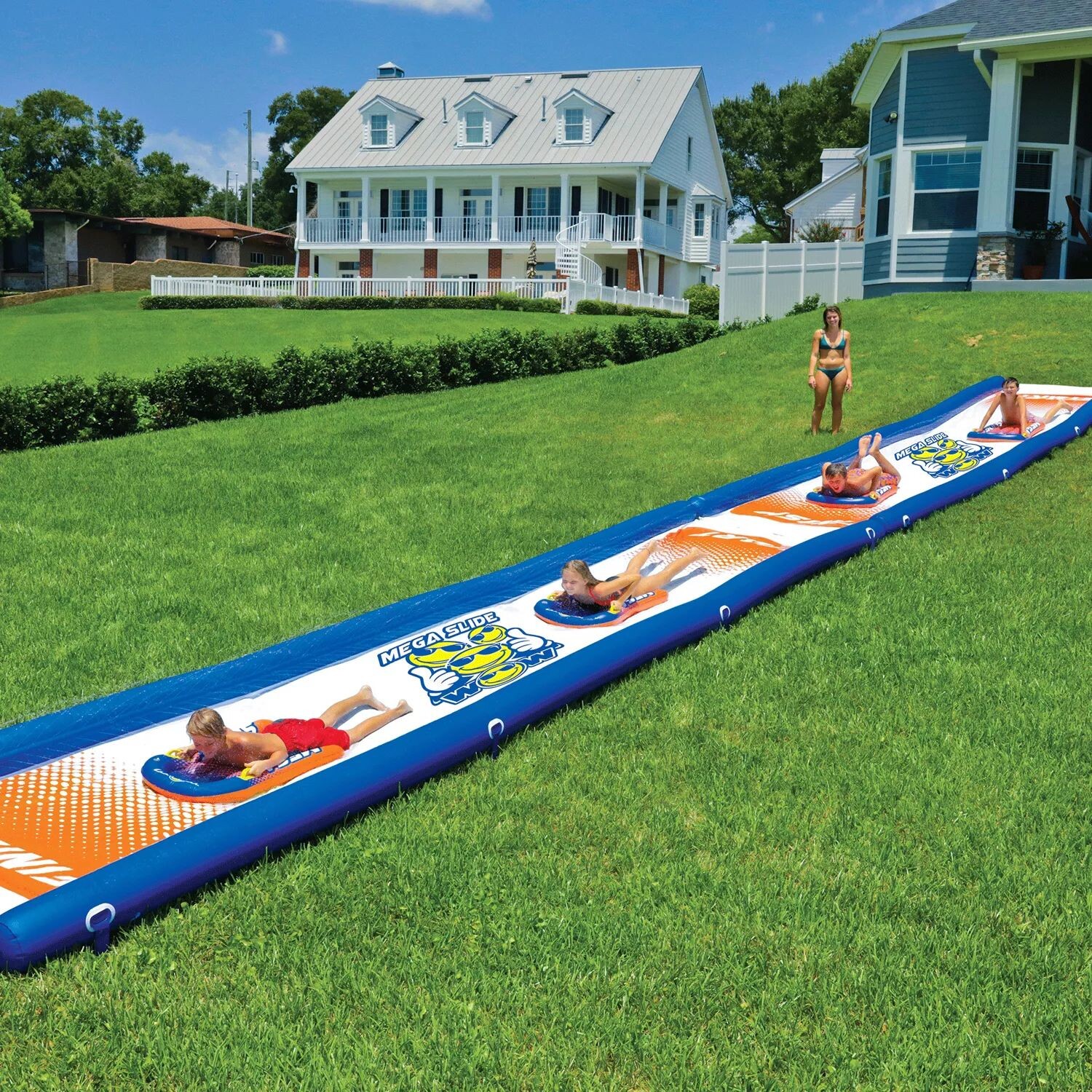 WOW Watersports Гигантская водная горка для заднего двора размером 25 на 6 футов WOW World of Watersports
WOW Watersports Гигантская водная горка для заднего двора размером 25 на 6 футов WOW World of Watersports