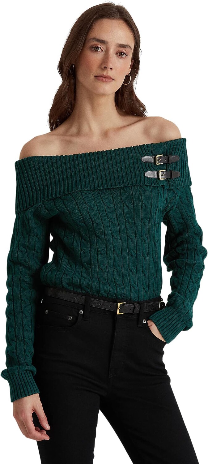 Свитер косой вязки с открытыми плечами LAUREN Ralph Lauren, цвет Hunt Club Green
Свитер косой вязки с открытыми плечами LAUREN Ralph Lauren, цвет Hunt Club Green