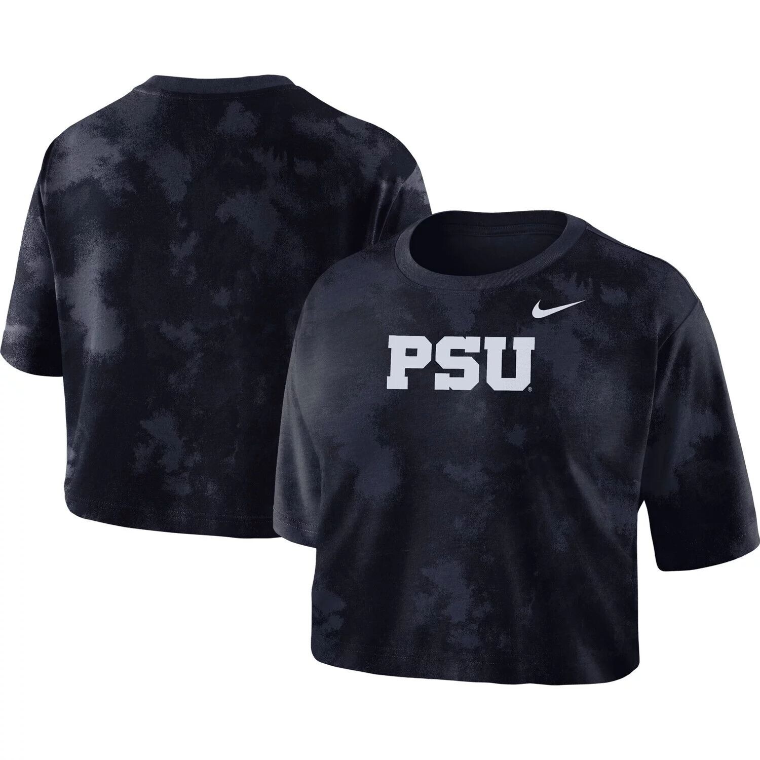 Женская укороченная футболка темно-синего цвета с принтом тай-дай Nike Penn State Nittany Lions Nike, Синий
Женская укороченная футболка темно-синего цвета с принтом тай-дай Nike Penn State Nittany Lions Nike, Синий