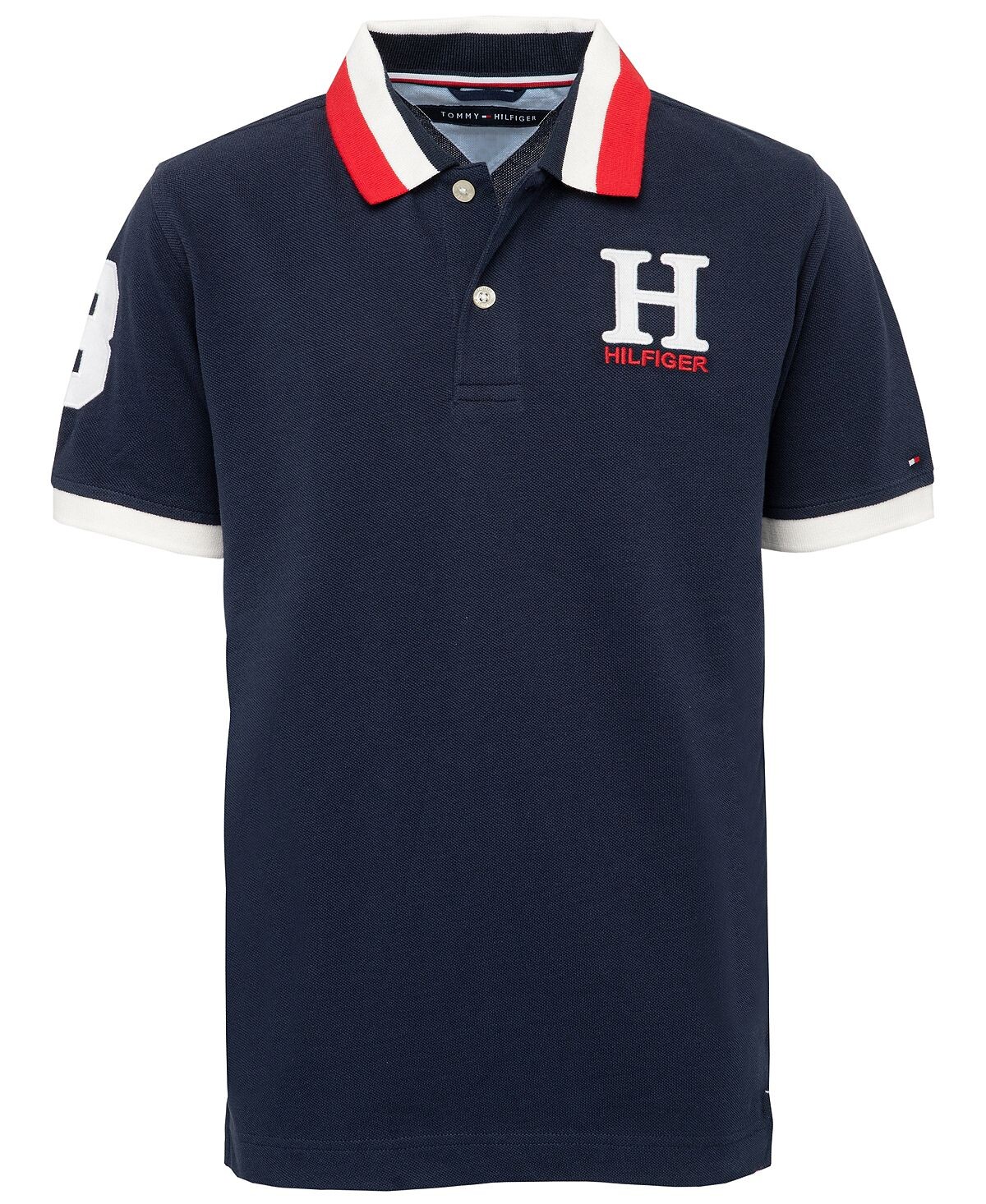 Матовая футболка-поло с полосатым воротником для маленьких мальчиков Tommy Hilfiger
Матовая футболка-поло с полосатым воротником для маленьких мальчиков Tommy Hilfiger