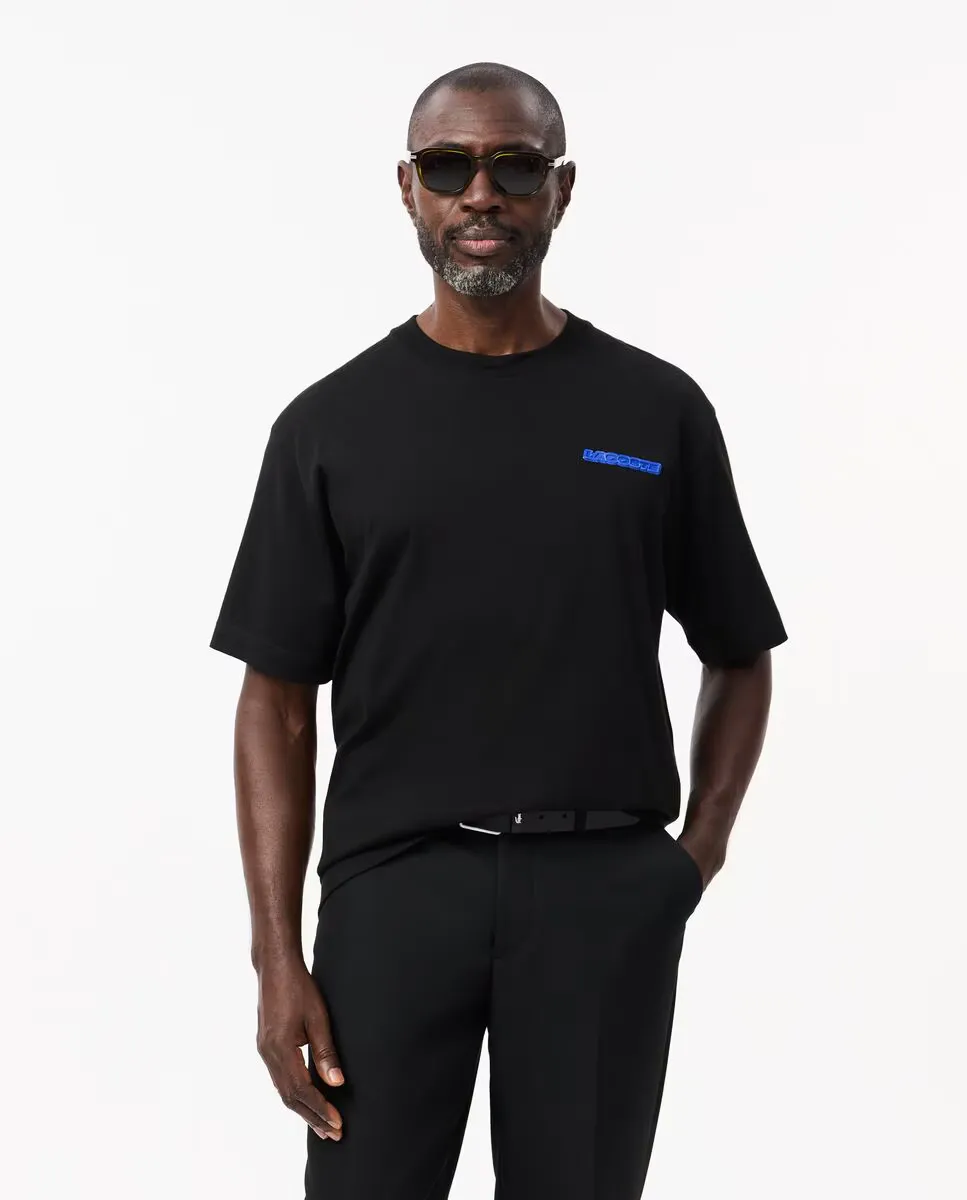 Мужская футболка свободного кроя с коротким рукавом с цветочным принтом Lacoste, черный
Мужская футболка свободного кроя с коротким рукавом с цветочным принтом Lacoste, черный