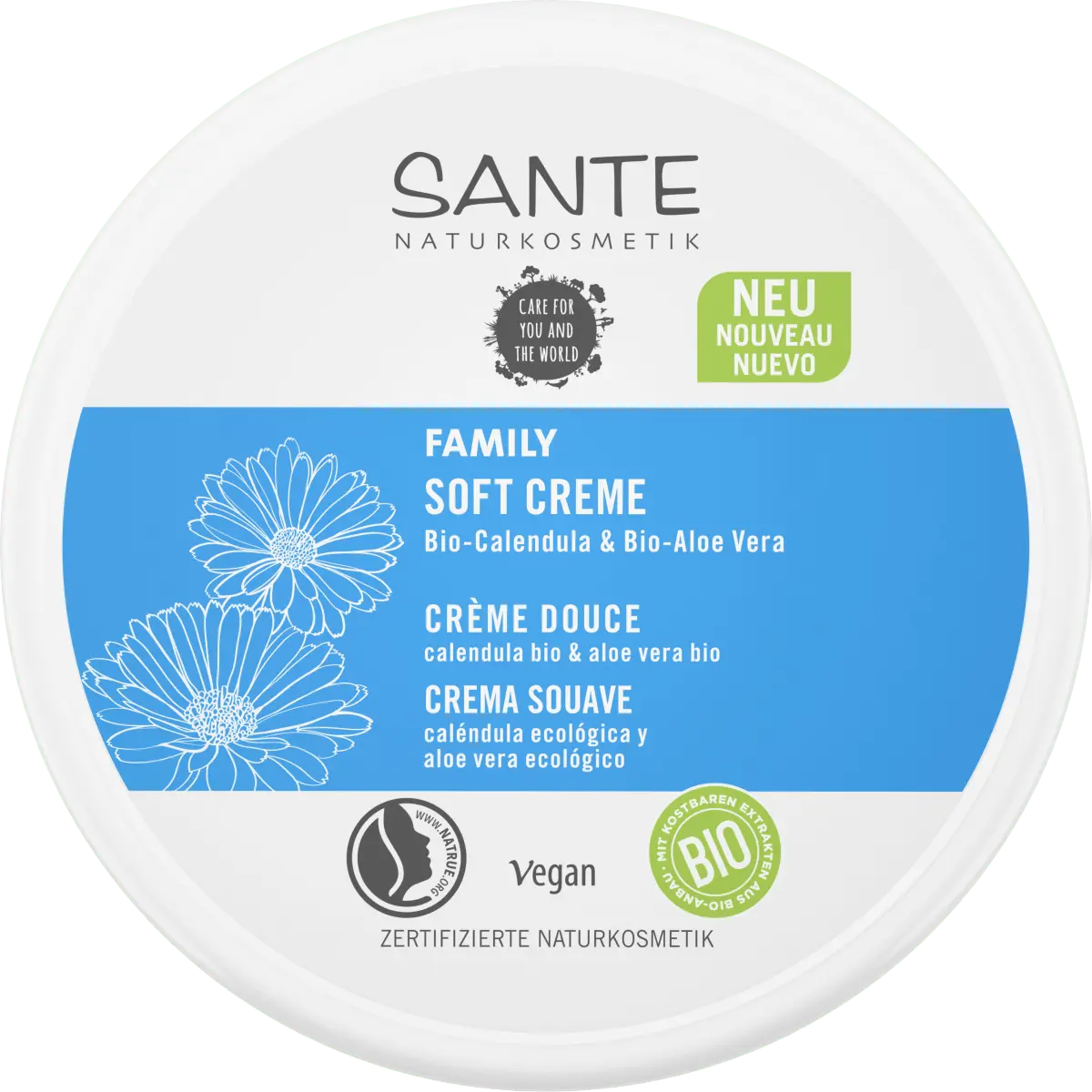 Крем Care Soft Family Organic Calendula Органическое алоэ вера 150 мл. SANTE NATURKOSMETIK
Крем Care Soft Family Organic Calendula Органическое алоэ вера 150 мл. SANTE NATURKOSMETIK