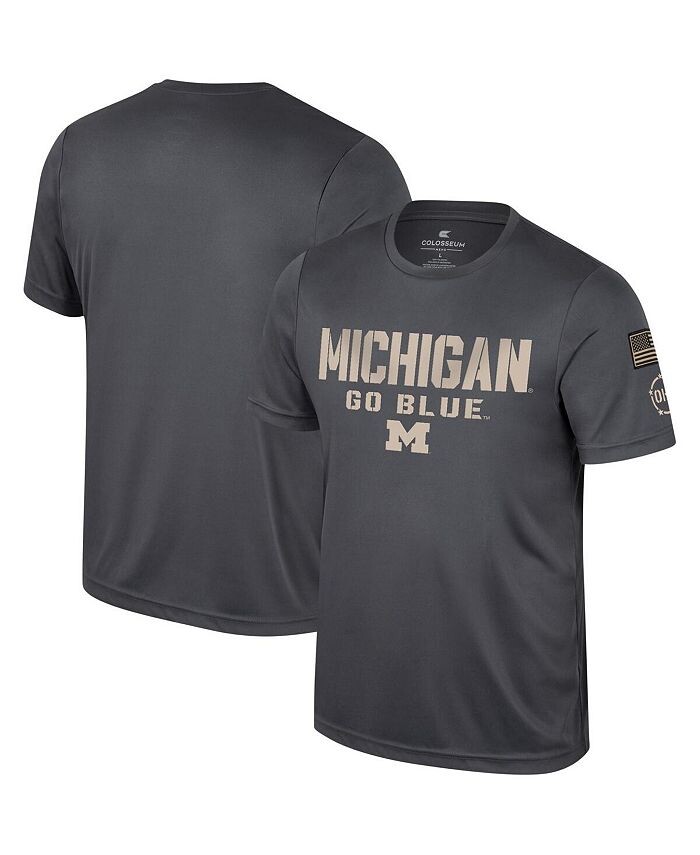 Мужская темно-серая футболка Michigan Wolverines OHT в военном стиле с признательностью Colosseum, серый
Мужская темно-серая футболка Michigan Wolverines OHT в военном стиле с признательностью Colosseum, серый