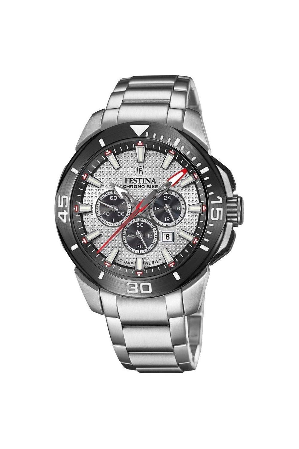 Классические аналоговые часы Chrono Bike 2022 из нержавеющей стали — F20641/1 Festina, серебро
Классические аналоговые часы Chrono Bike 2022 из нержавеющей стали — F20641/1 Festina, серебро