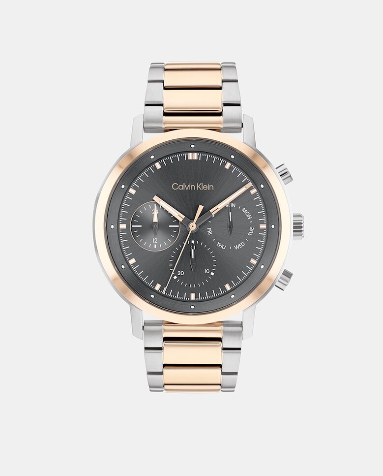 Многофункциональные двухцветные мужские часы из стали Gauge 25200064 Calvin Klein, серебро
Многофункциональные двухцветные мужские часы из стали Gauge 25200064 Calvin Klein, серебро
