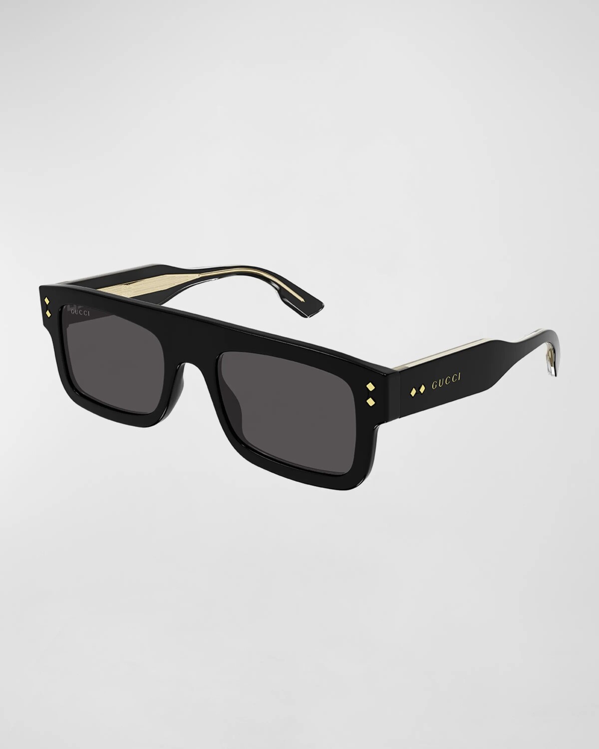 Мужские прямоугольные солнцезащитные очки из ацетата Gucci, цвет Shiny Solid Black
Мужские прямоугольные солнцезащитные очки из ацетата Gucci, цвет Shiny Solid Black