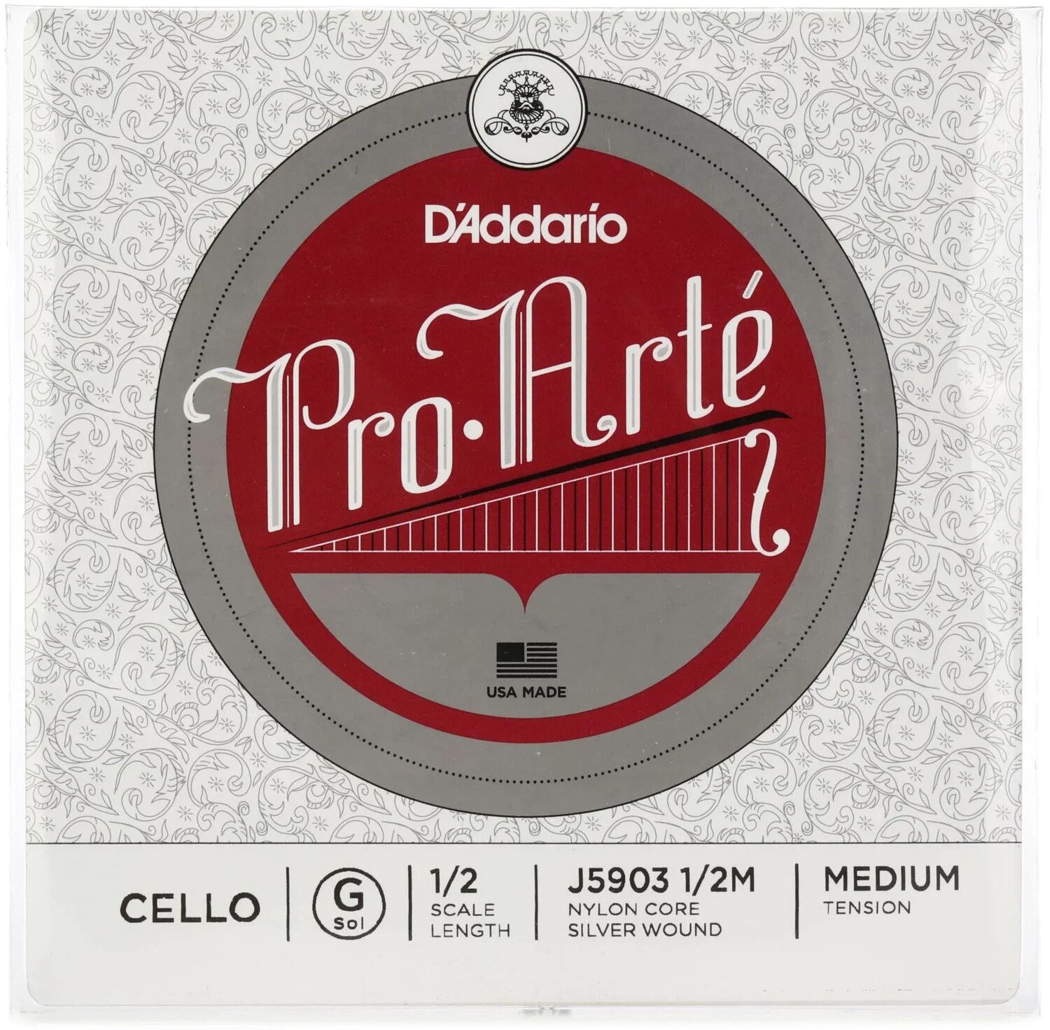 D'Addario J5903 Pro-Arte Струна G для виолончели - размер 1/2, среднее натяжение
D'Addario J5903 Pro-Arte Струна G для виолончели - размер 1/2, среднее натяжение