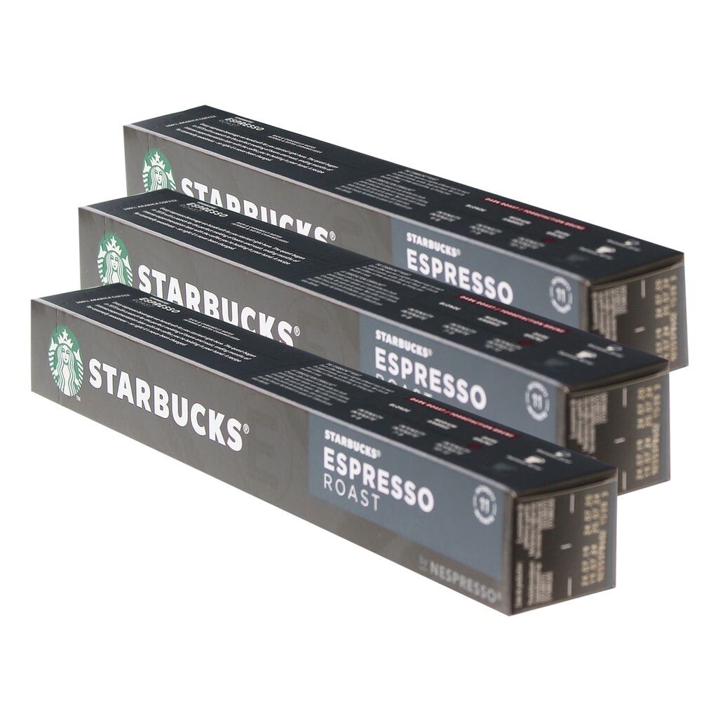 Starbucks Espresso Roast Coffee, набор из 3 шт., темная обжарка, обжаренный кофе, совместимый с Nespresso, кофейные капсулы, 30 капсул Nestlé
Starbucks Espresso Roast Coffee, набор из 3 шт., темная обжарка, обжаренный кофе, совместимый с Nespresso, кофейные капсулы, 30 капсул Nestlé