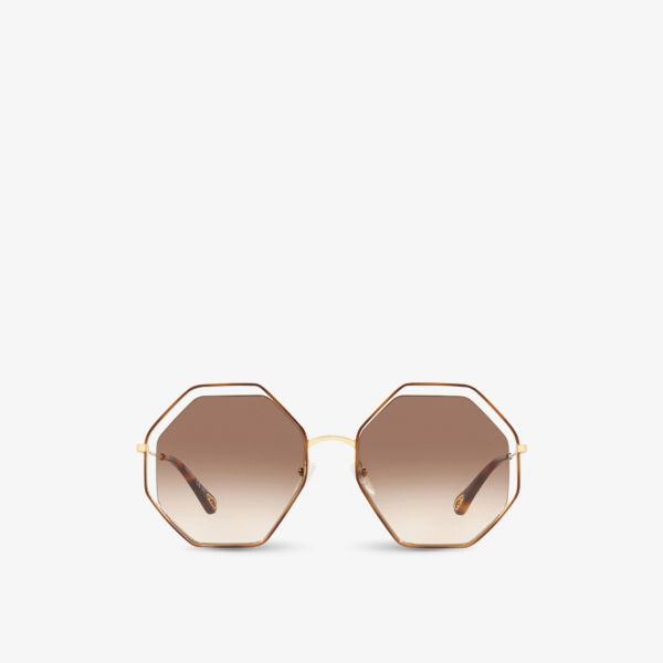 Солнцезащитные очки ch0046s в металлической шестиугольной оправе Chloé, коричневый
Солнцезащитные очки ch0046s в металлической шестиугольной оправе Chloé, коричневый