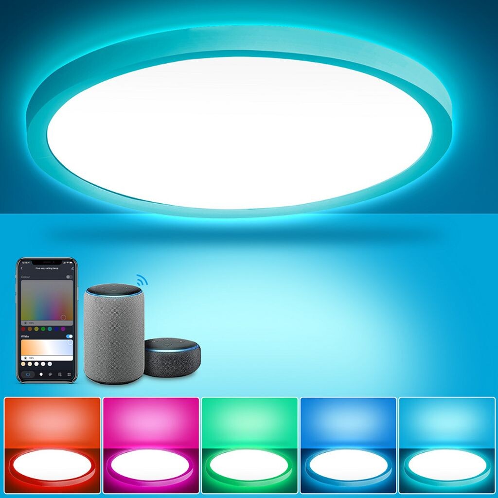 Yakimz Smart LED потолочный светильник 24 Вт, интеллектуальный, с регулировкой яркости - для прихожей, плоский, RGB-подсветка для лестницы, белый
Yakimz Smart LED потолочный светильник 24 Вт, интеллектуальный, с регулировкой яркости - для прихожей, плоский, RGB-подсветка для лестницы, белый