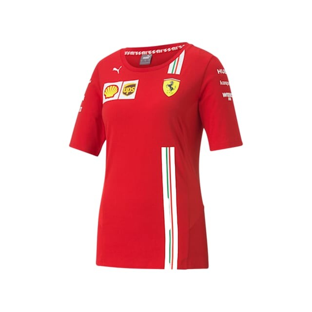 Красная женская футболка Sf Scuderia Ferrari с круглым вырезом и короткими рукавами 763037 01 Puma, красный
Красная женская футболка Sf Scuderia Ferrari с круглым вырезом и короткими рукавами 763037 01 Puma, красный