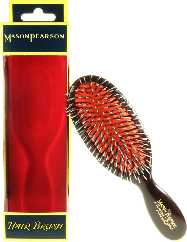 Mason Pearson, Pocket Bristle and Nylon, маленькая щетка для нормальных и нарощенных волос, черная
Mason Pearson, Pocket Bristle and Nylon, маленькая щетка для нормальных и нарощенных волос, черная