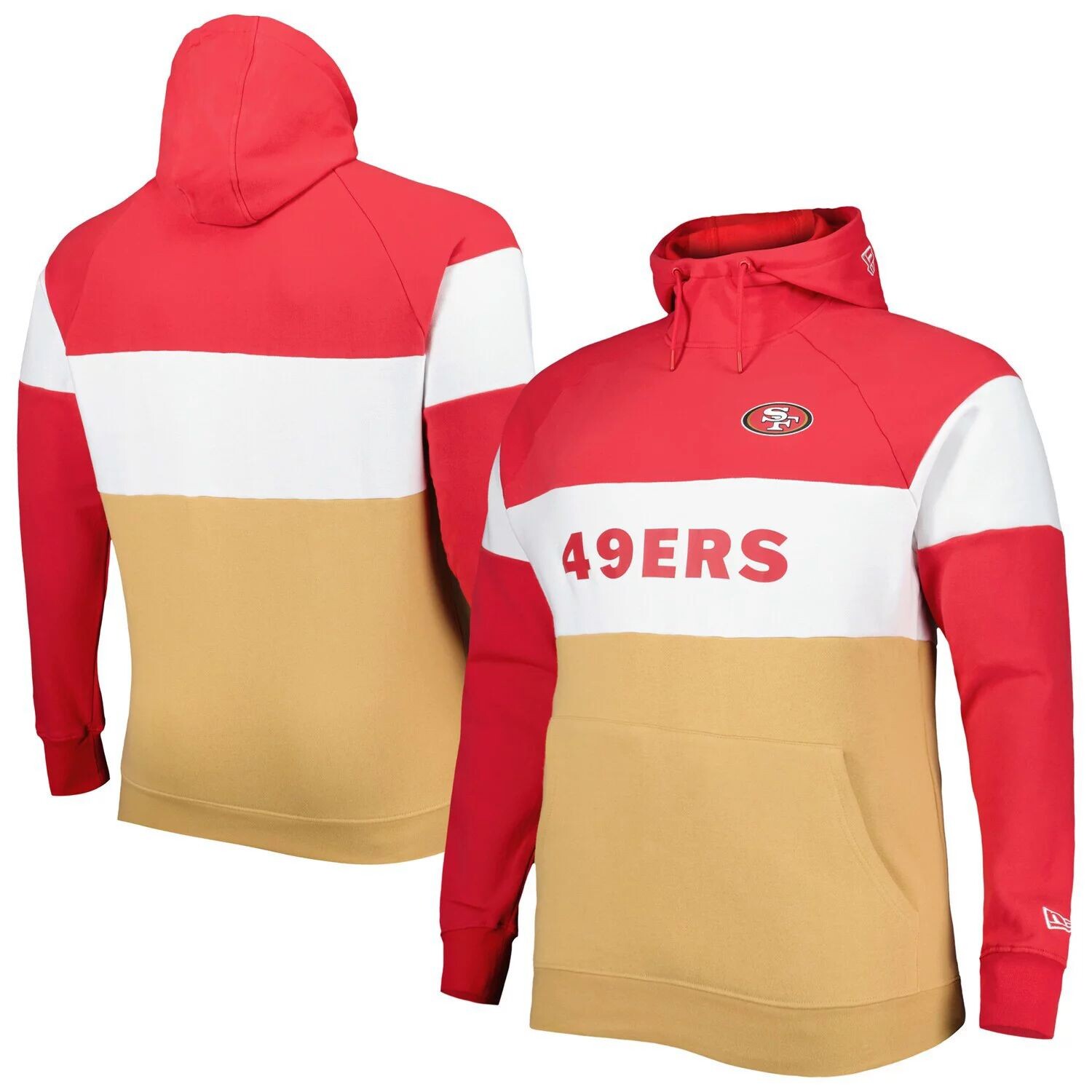 Мужской флисовый пуловер с капюшоном алого/золотого цвета San Francisco 49ers Big & Tall Current Team New Era, Желтый
Мужской флисовый пуловер с капюшоном алого/золотого цвета San Francisco 49ers Big & Tall Current Team New Era, Желтый