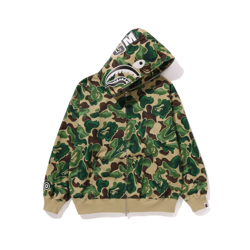 FW23 Art Camo Shark Толстовка с капюшоном на молнии спереди A Bathing Ape, зеленый
FW23 Art Camo Shark Толстовка с капюшоном на молнии спереди A Bathing Ape, зеленый
