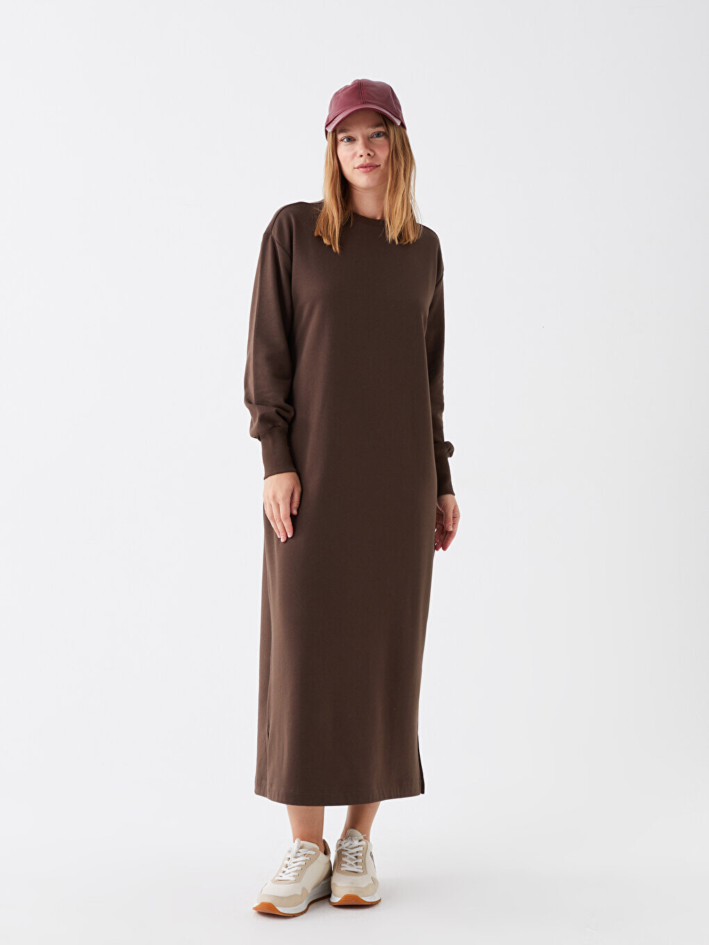 Прямое женское платье с круглым вырезом и длинными рукавами LCW Modest, темно коричневый
Прямое женское платье с круглым вырезом и длинными рукавами LCW Modest, темно коричневый