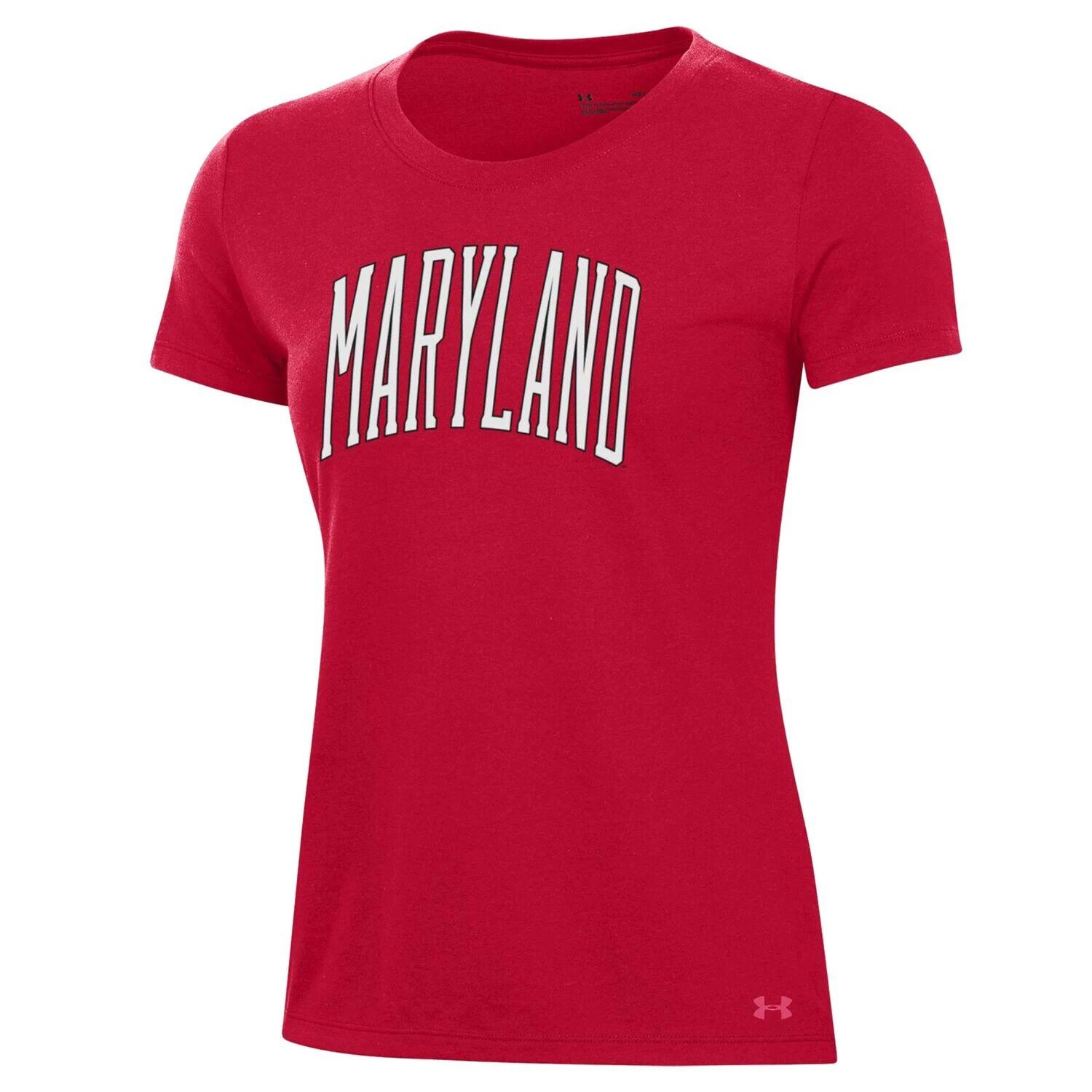 Женская красная футболка Under Armour Maryland Terrapins Two-Hit Under Armour, Красный
Женская красная футболка Under Armour Maryland Terrapins Two-Hit Under Armour, Красный