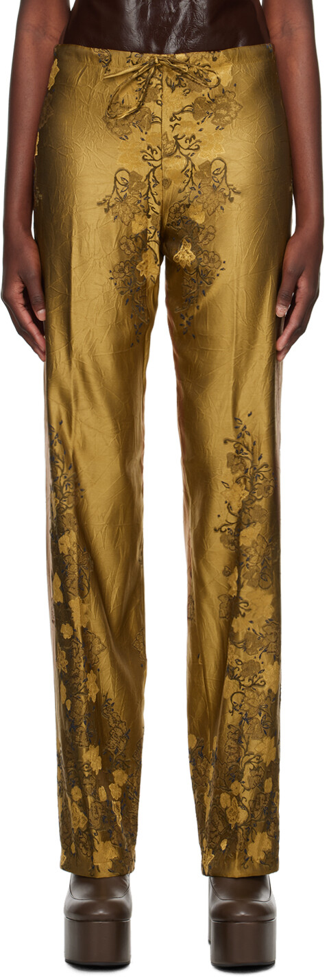 Золотые брюки с цветочным принтом Dries Van Noten, Желтый, Золотые брюки с цветочным принтом Dries Van Noten
Золотые брюки с цветочным принтом Dries Van Noten, Желтый, Золотые брюки с цветочным принтом Dries Van Noten