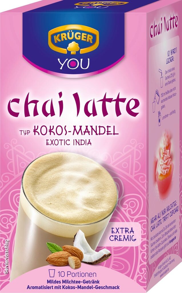 Krüger You Chai Тип латте кокос-миндаль Exotic India экстра-сливочный | 10 порций Krüger Family
Krüger You Chai Тип латте кокос-миндаль Exotic India экстра-сливочный | 10 порций Krüger Family