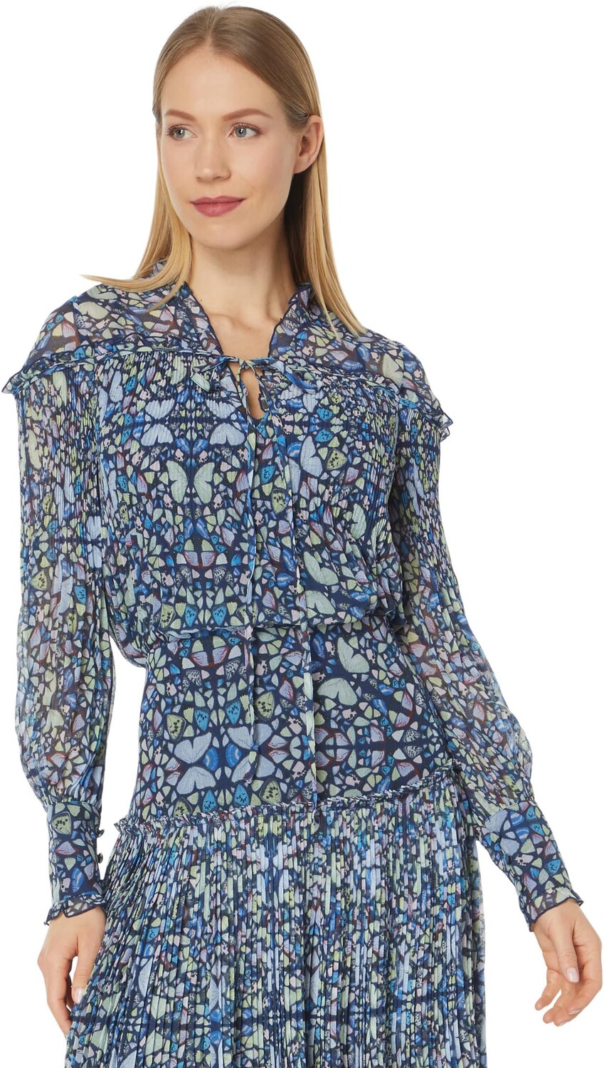 Платье Florrei Swing Blouse with Ruffle Detail and Neck Tie Ted Baker, цвет Mid Blue
Платье Florrei Swing Blouse with Ruffle Detail and Neck Tie Ted Baker, цвет Mid Blue