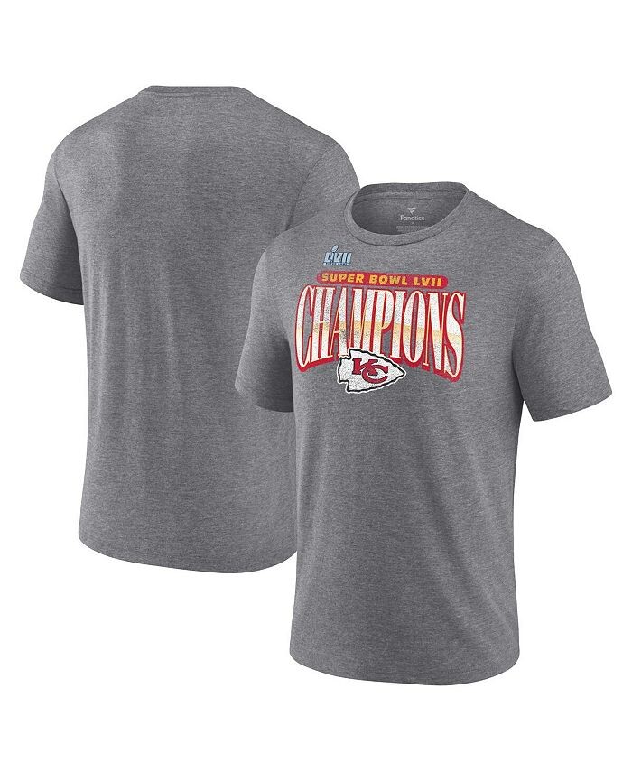 Мужская футболка с логотипом Heather Grey Kansas City Chiefs Super Bowl LVII Champions Rewrite History Tri-Blend Fanatics, серый
Мужская футболка с логотипом Heather Grey Kansas City Chiefs Super Bowl LVII Champions Rewrite History Tri-Blend Fanatics, серый
