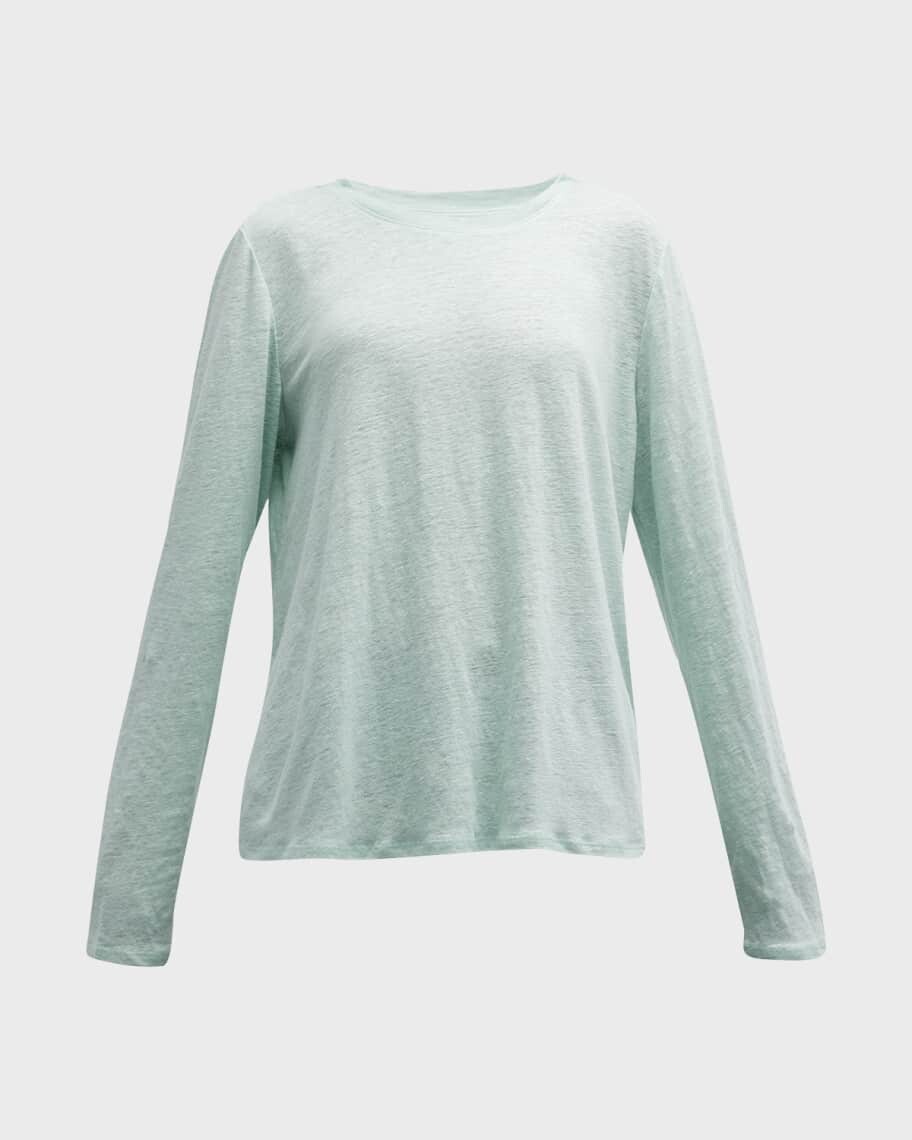 Рубашка из органического льна с круглым вырезом и длинными рукавами Eileen Fisher
Рубашка из органического льна с круглым вырезом и длинными рукавами Eileen Fisher