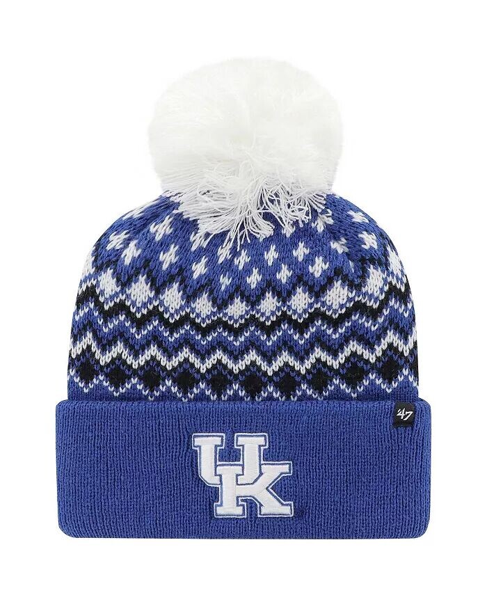 Женская вязаная шапка Royal Kentucky Wildcats Elsa с манжетами и помпоном '47 Brand, синий
Женская вязаная шапка Royal Kentucky Wildcats Elsa с манжетами и помпоном '47 Brand, синий